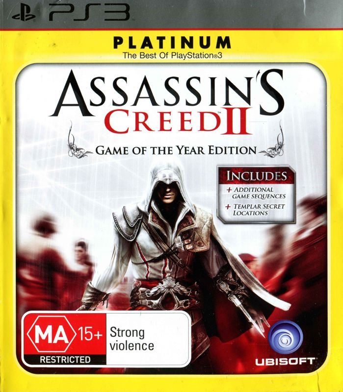 Front Cover for Assassin's Creed II: Game of the Year Edition (PlayStation 3) (Platinum release)