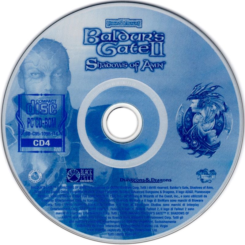 Media for Baldur's Gate II: Shadows of Amn (Windows): Disc 4
