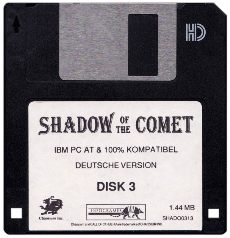 Media for Call of Cthulhu: Shadow of the Comet (DOS): Disk 3