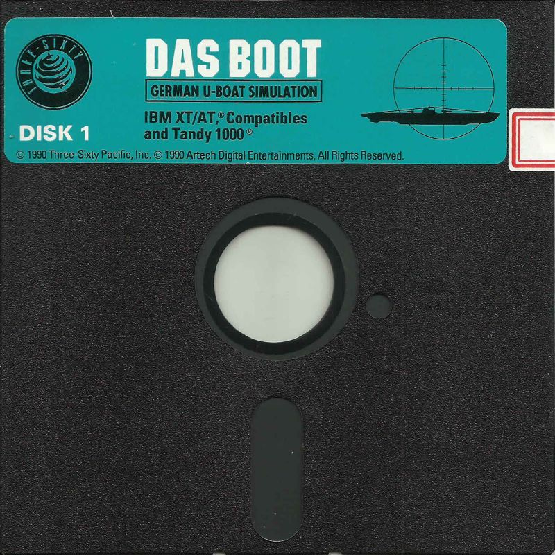 Media for Das Boot: German U-Boat Simulation (DOS): 5.25" Disk (1/3)