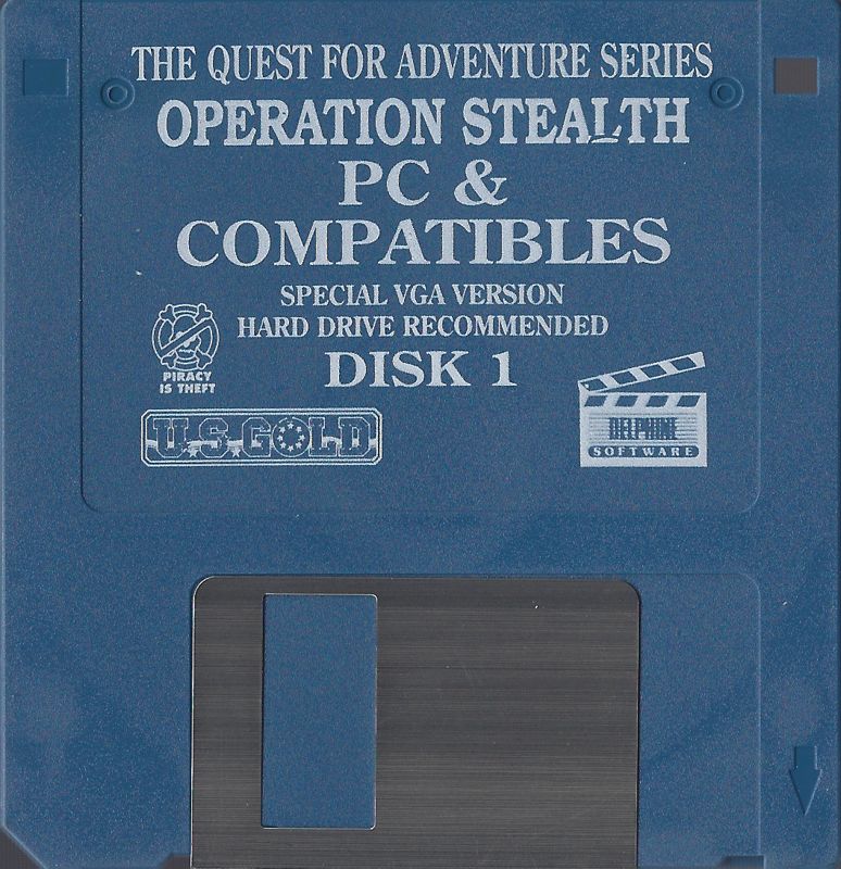 Media for The Quest for Adventure Series No1 (DOS): Operation Stealth VGA Disc 1-2