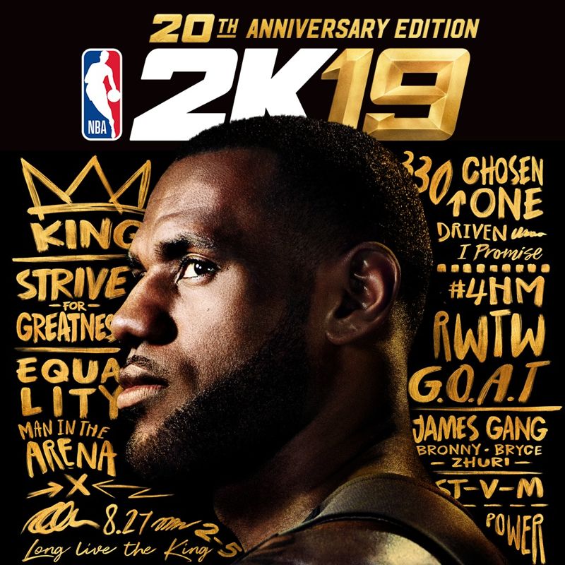 Front Cover for NBA 2K19: 20th Anniversary Edition (PlayStation 4) (download release)