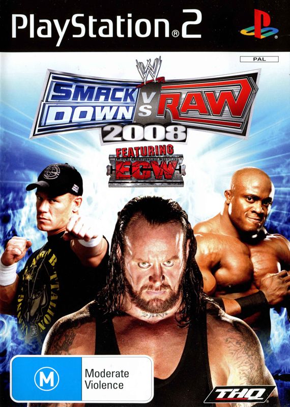 Front Cover for WWE Smackdown vs. Raw 2008 (PlayStation 2)