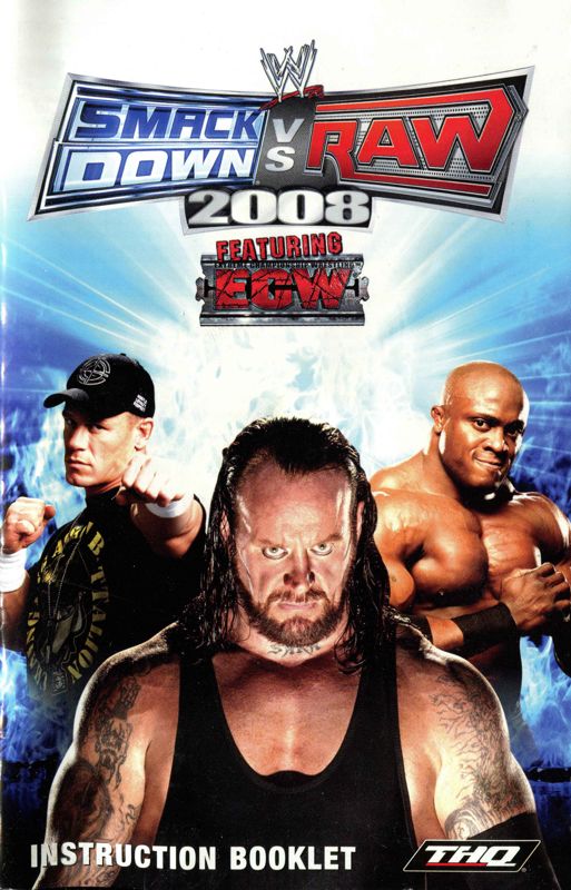 Manual for WWE Smackdown vs. Raw 2008 (PlayStation 2) (Platinum release): Front