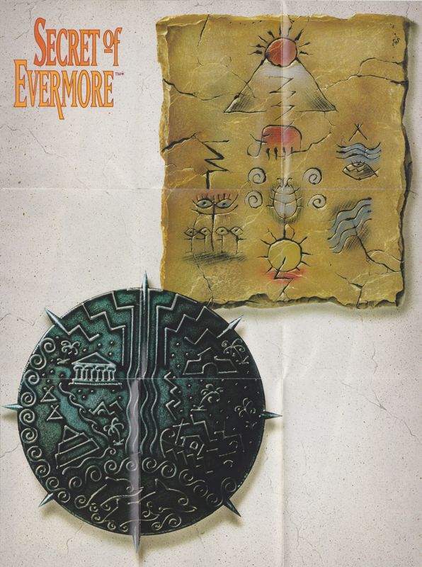 Extras for Secret of Evermore (SNES): Poster (Back of World Map)