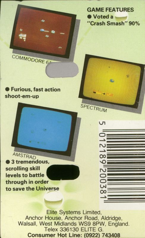 Back Cover for Power (ZX Spectrum) (budget re-release)