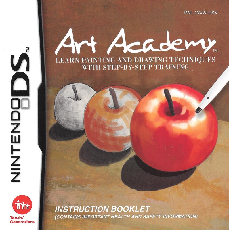 Manual for Art Academy (Nintendo DS): Front
