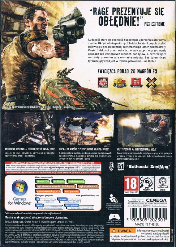 Back Cover for Rage (Anarchy Edition) (Windows)