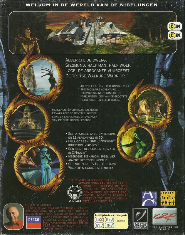 Back Cover for Ring: The Legend of the Nibelungen (Windows) (6 CD release)