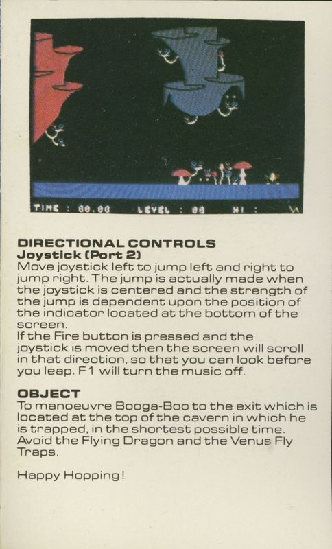 Inside Cover for Bugaboo (The Flea) (Commodore 64)