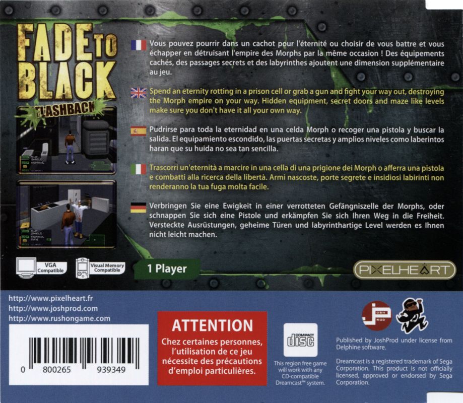 Fade to Black cover or packaging material - MobyGames