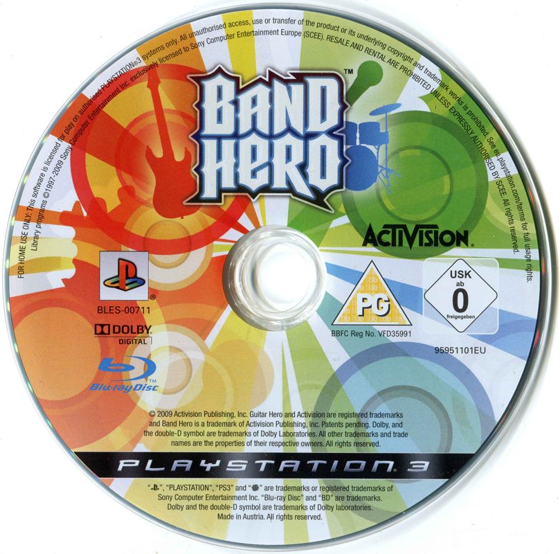 Media for Band Hero (PlayStation 3) (Bundled with Band Hero Complete Band Pack)