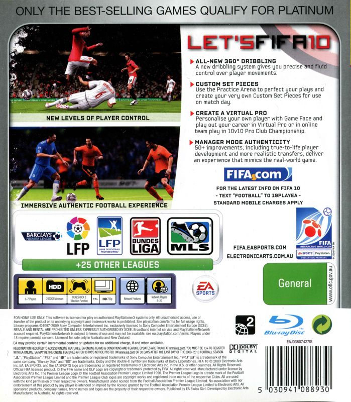 FIFA Soccer 10 (PlayStation 3) 