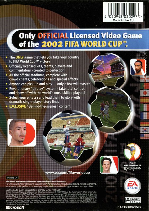 Back Cover for 2002 FIFA World Cup (Xbox)