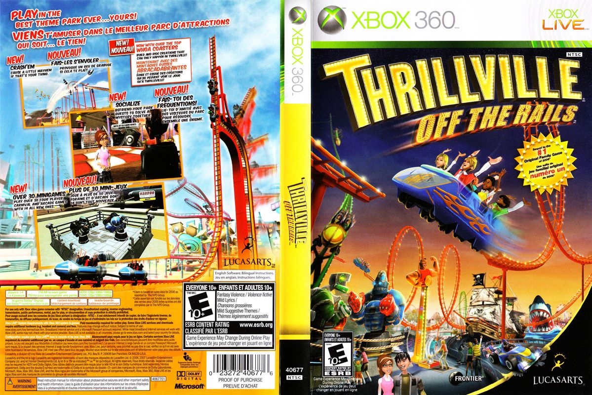 Full Cover for Thrillville: Off the Rails (Xbox 360)