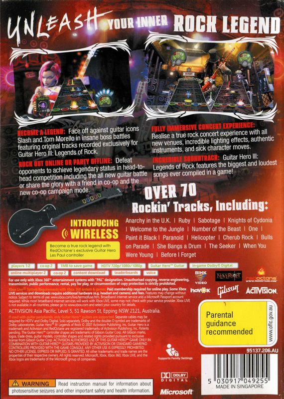 Guitar Hero III: Legends Of Rock - PC