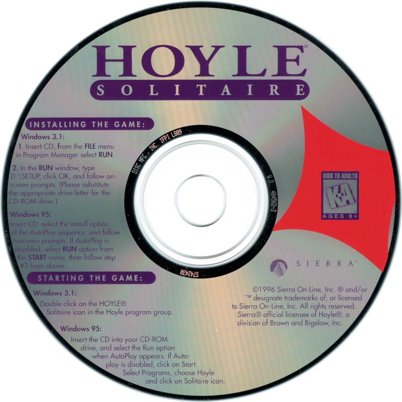 Media for Hoyle Solitaire (Windows 3.x)