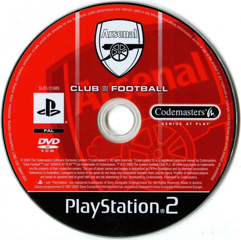 Media for Club Football: 2003/04 Season (PlayStation 2) (Arsenal Club Football)