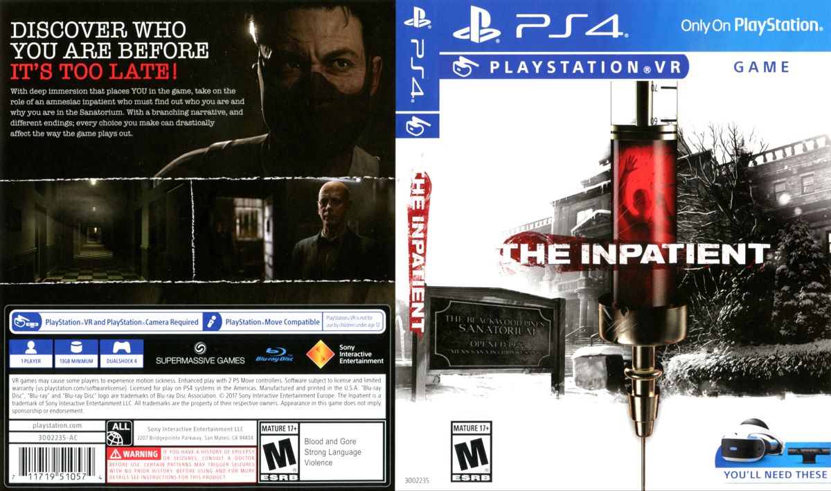 Full Cover for The Inpatient (PlayStation 4)