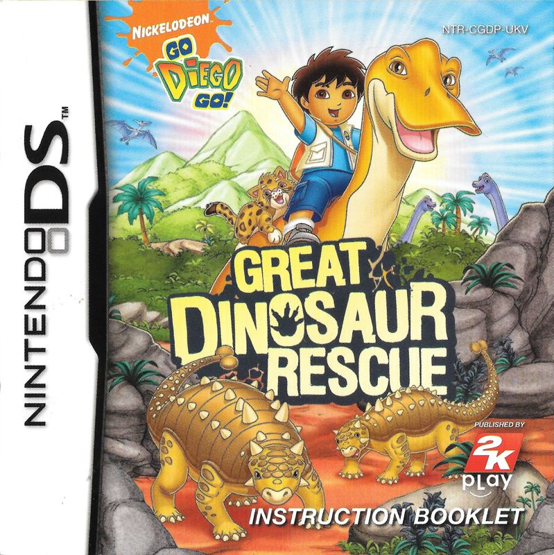 Manual for Go, Diego, Go! Great Dinosaur Rescue (Nintendo DS): Front