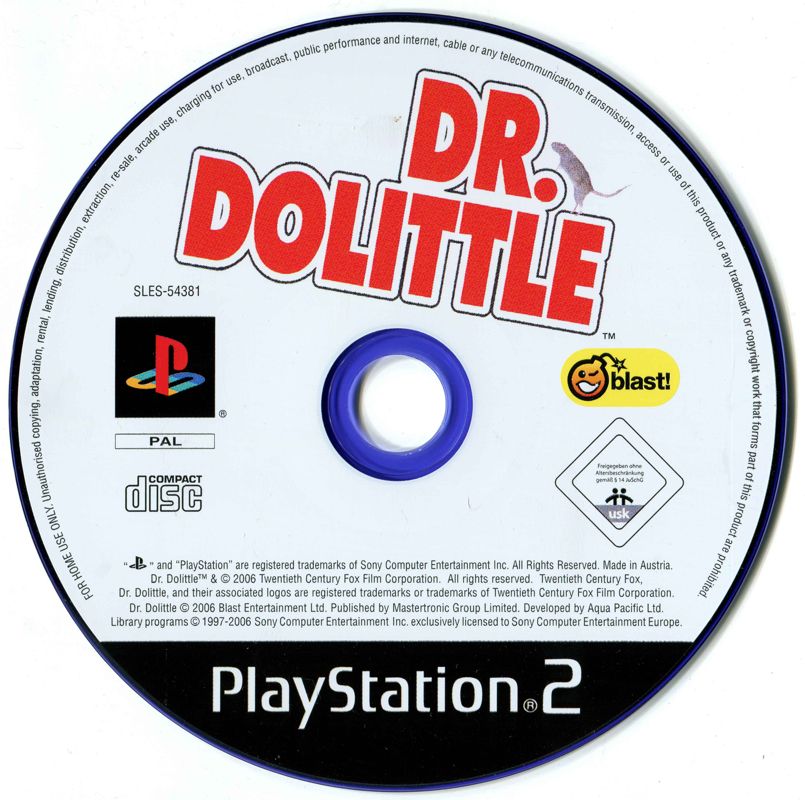 Media for Dr. Dolittle (PlayStation 2)