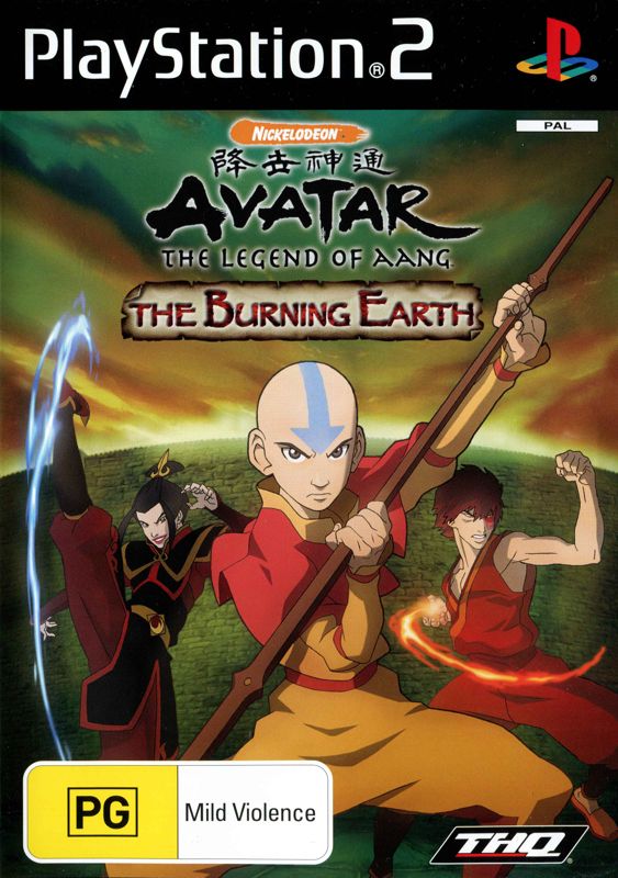 Front Cover for Avatar: The Last Airbender - The Burning Earth (PlayStation 2)