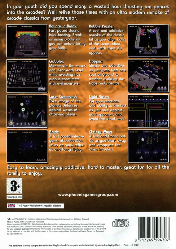Back Cover for Retro (PlayStation 2)