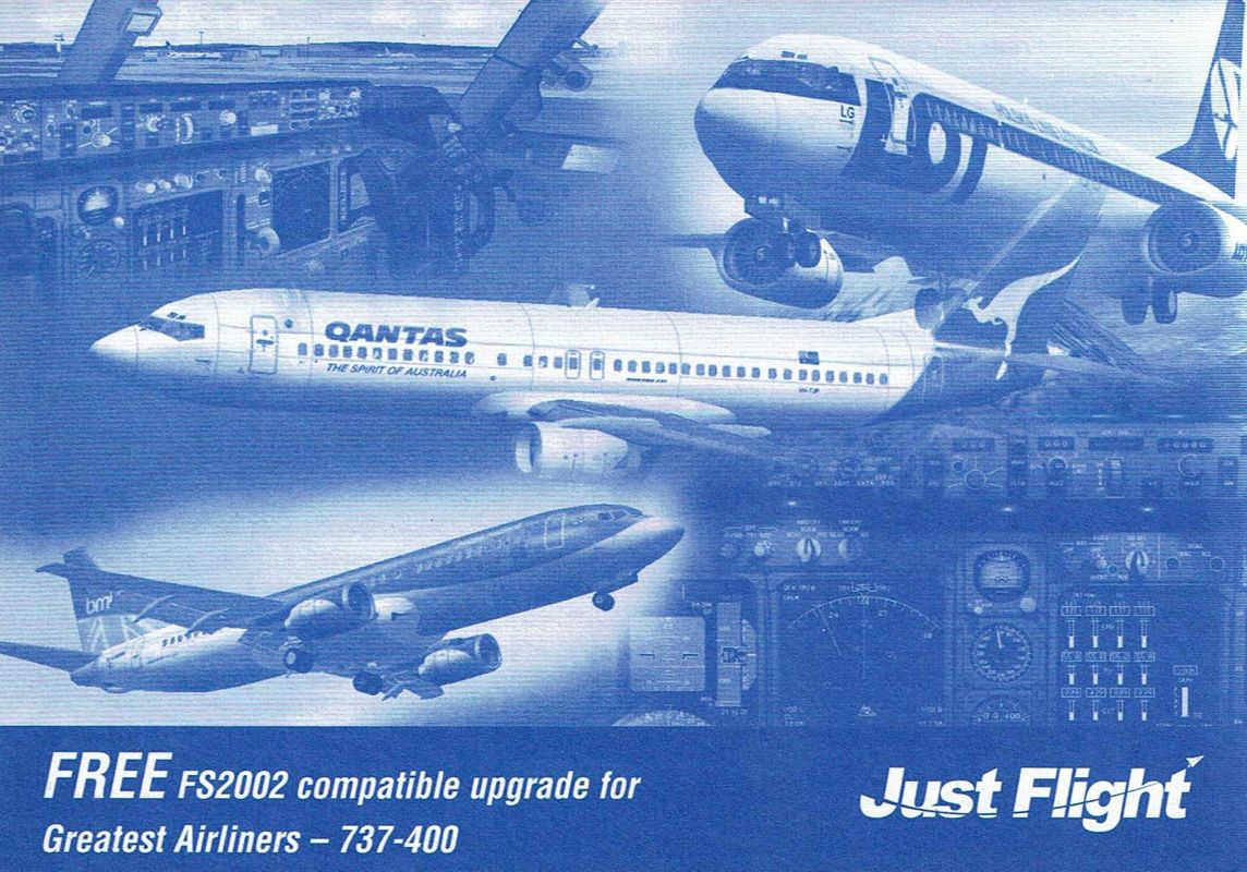 Advertisement for 737-400: Greatest Airliners (Windows): Upgrade Offer - Back