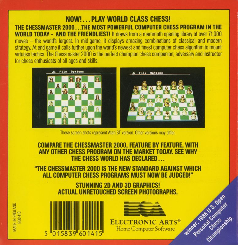 The Chessmaster 2000 (1986) - MobyGames