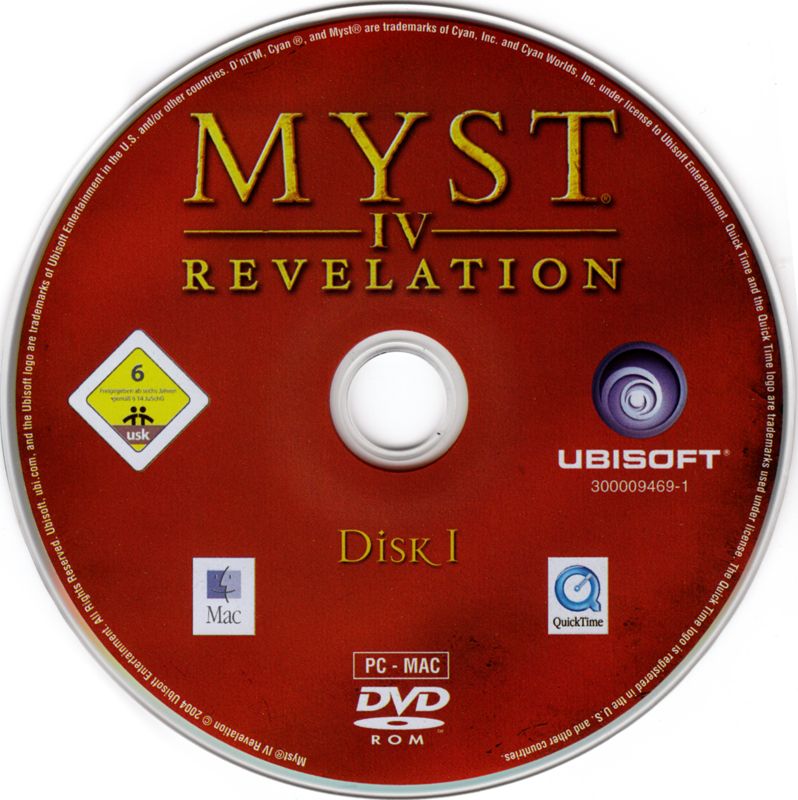 Media for Myst: The Collection (Windows): Myst IV Revelation DVD1
