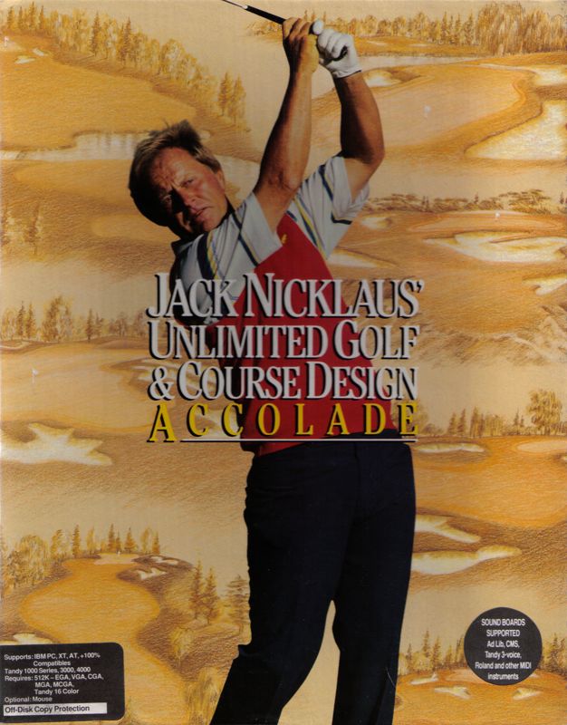 Front Cover for Jack Nicklaus' Unlimited Golf & Course Design (DOS) (3'5 disks alternative release)