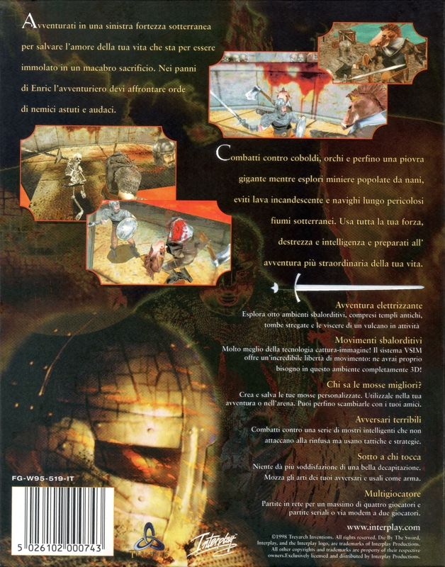 Back Cover for Die by the Sword (Windows)