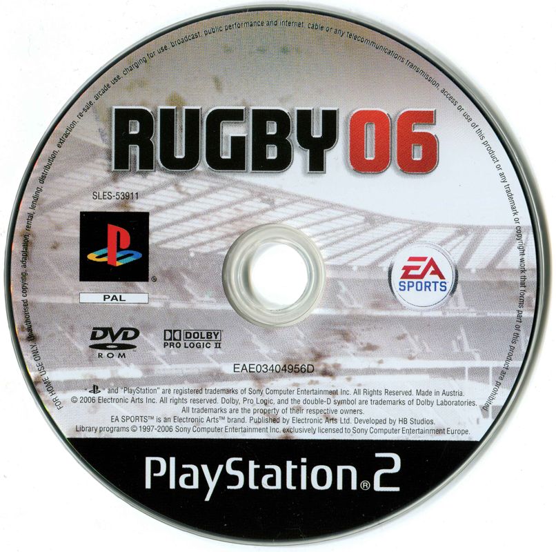 Rugby 06 cover or packaging material MobyGames
