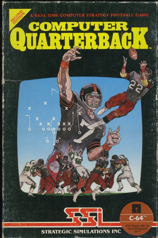 Front Cover for Computer Quarterback (Commodore 64)