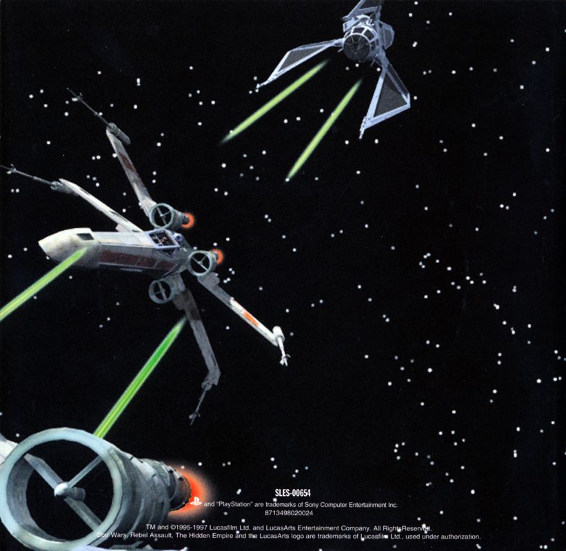 Manual for Star Wars: Rebel Assault II - The Hidden Empire (PlayStation): Back