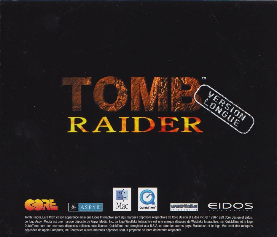 Other for Tomb Raider: Gold (Macintosh): Jewel Case - Back