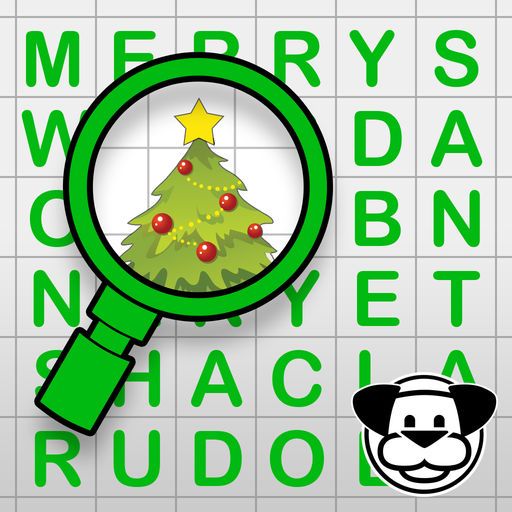 Front Cover for Christmas Word Search by POWGI (iPad and iPhone)