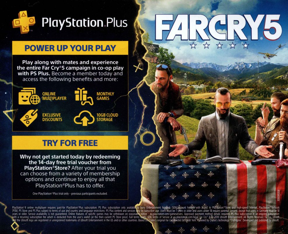Advertisement for Far Cry 5 (Deluxe Edition) (PlayStation 4): Back