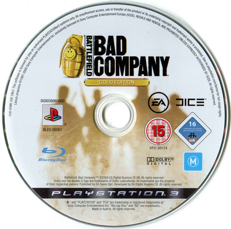 Media for Battlefield: Bad Company (Gold Edition) (PlayStation 3)