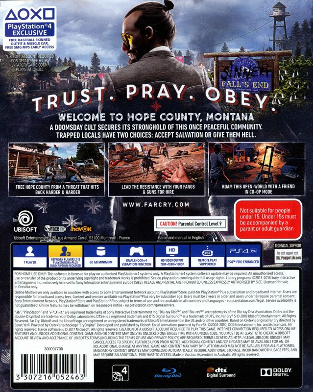 Other for Far Cry 5 (Deluxe Edition) (PlayStation 4): Keepcase - back
