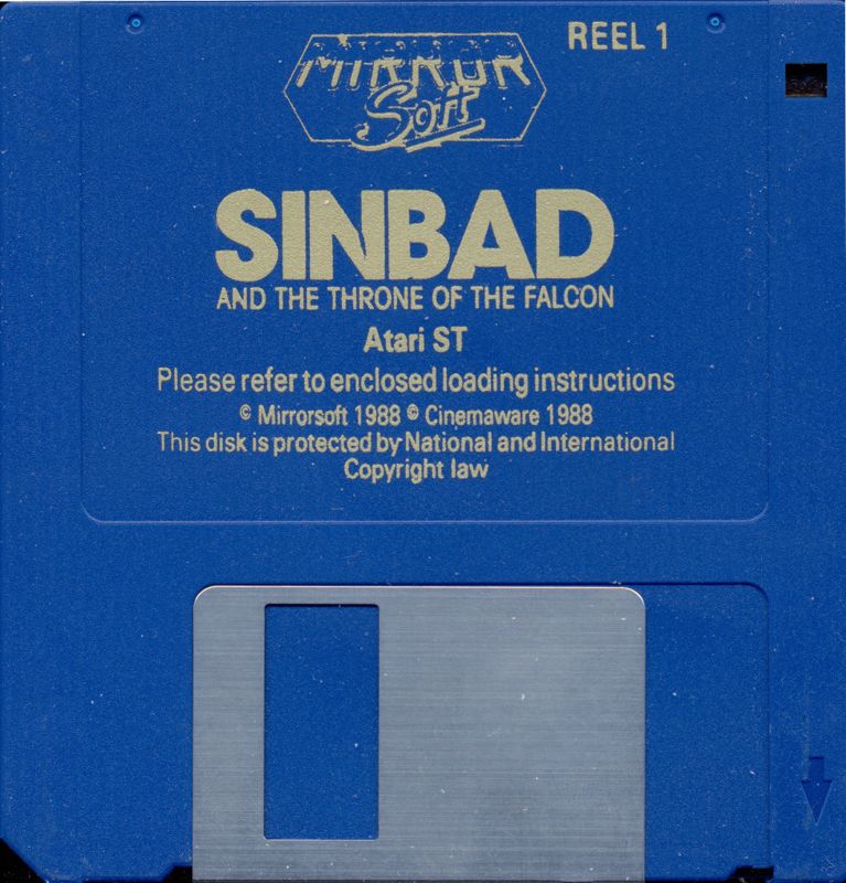 Media for Sinbad and the Throne of the Falcon (Atari ST): Disk 1 of 3