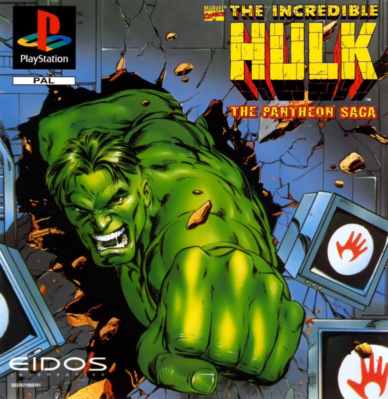 Front Cover for The Incredible Hulk: The Pantheon Saga (PlayStation)