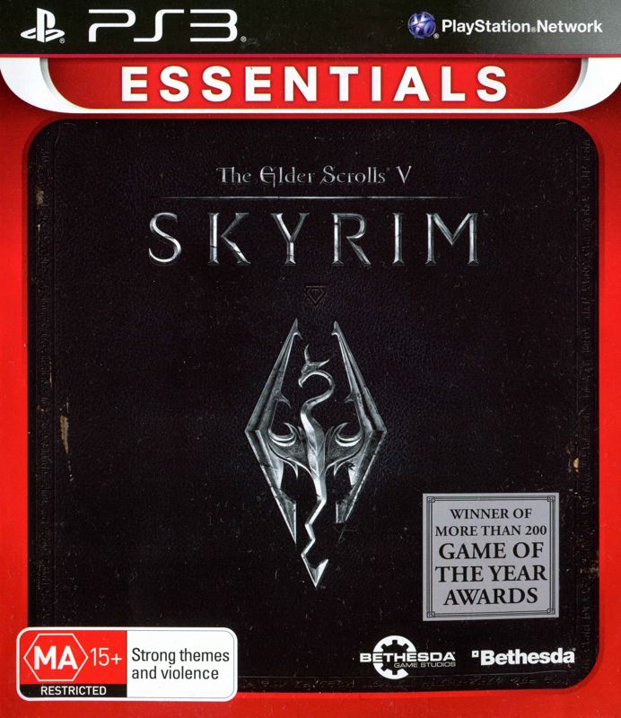 Front Cover for The Elder Scrolls V: Skyrim (PlayStation 3) (Essentials release)
