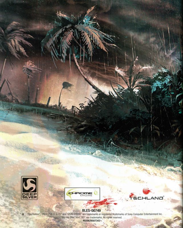 Manual for Dead Island (PlayStation 3): Back