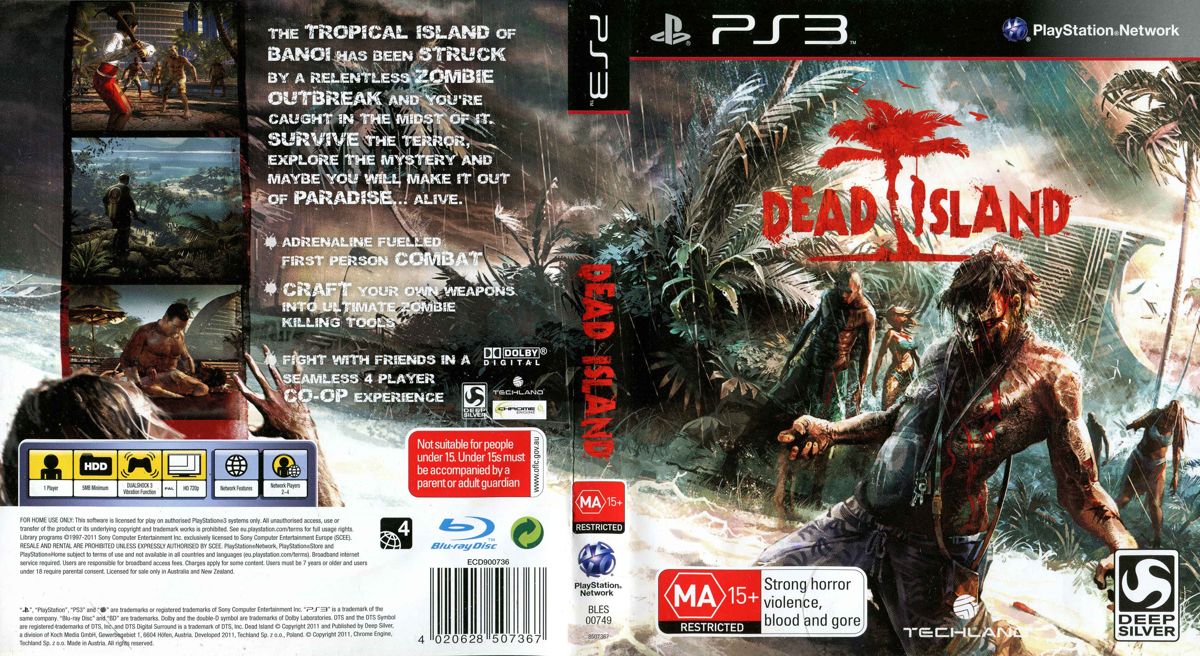 Full Cover for Dead Island (PlayStation 3)