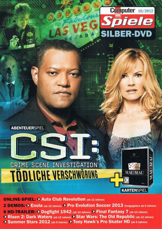Other for CSI: Crime Scene Investigation - Deadly Intent (Windows) (ComputerBILD Spiele Covermount 10/2012): Front Cover - DVD Version