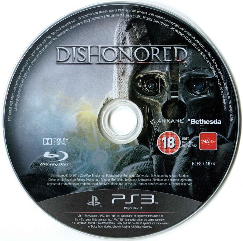 Media for Dishonored (PlayStation 3)