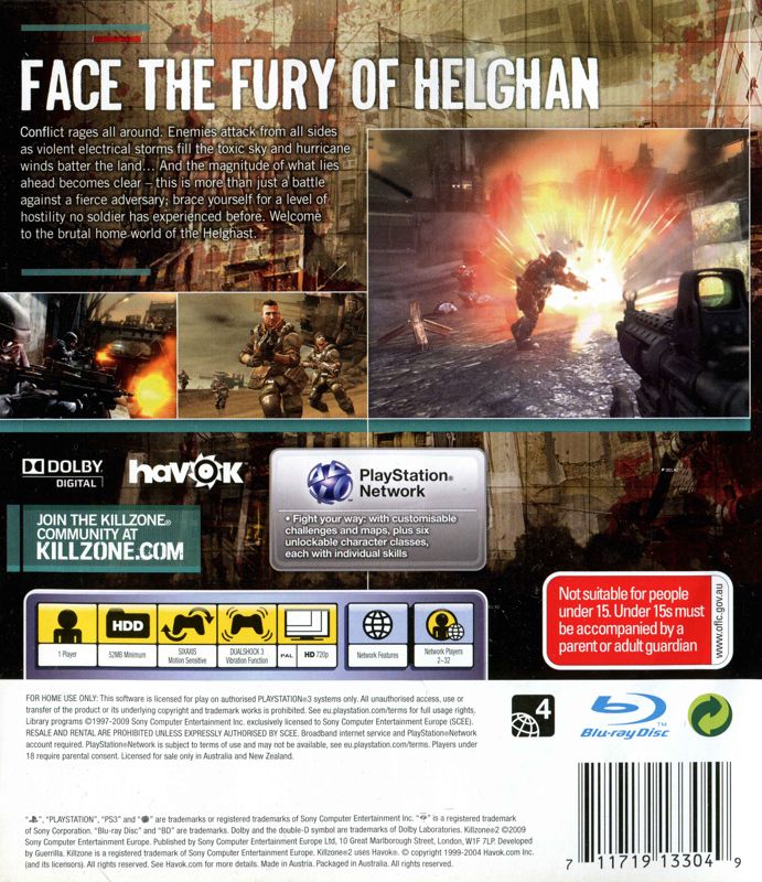 Killzone 2 cover or packaging material - MobyGames