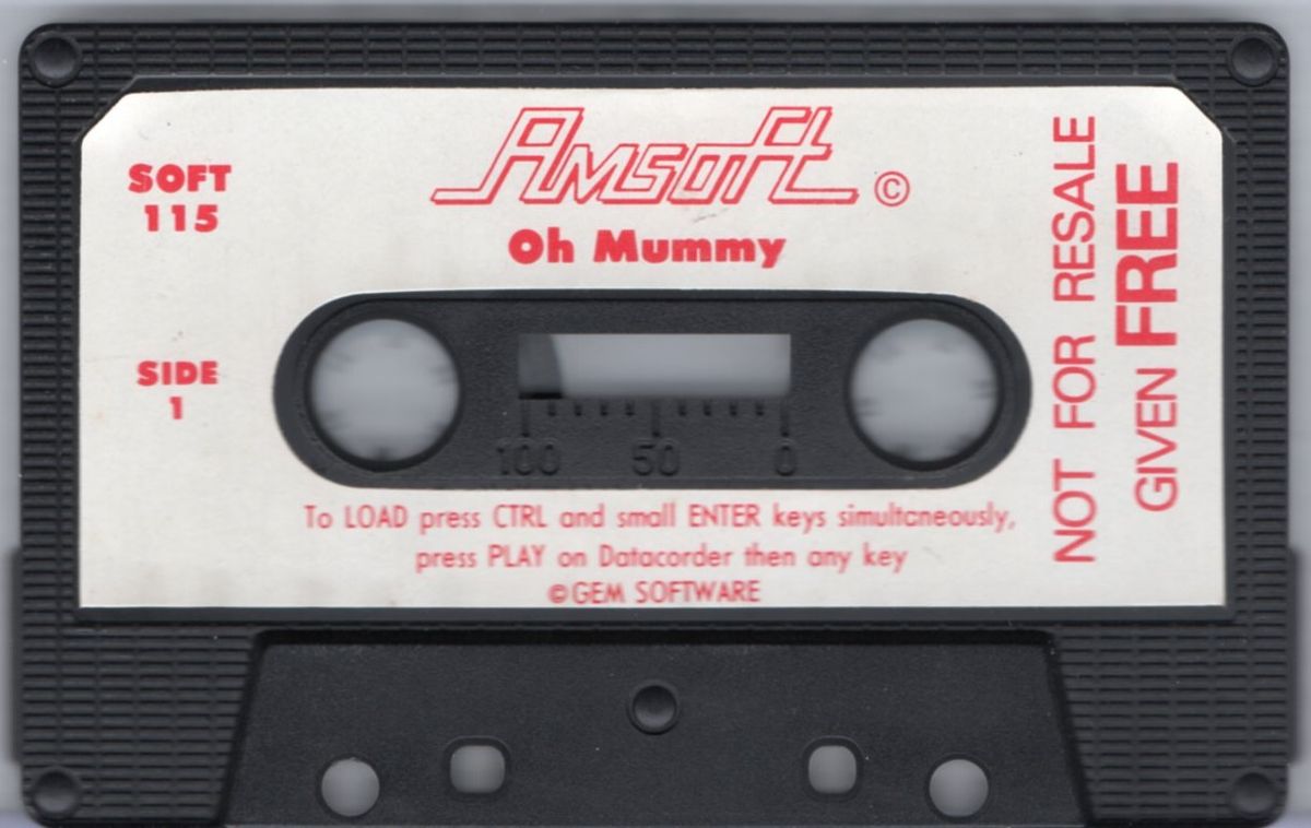 Media for Oh Mummy (Amstrad CPC)
