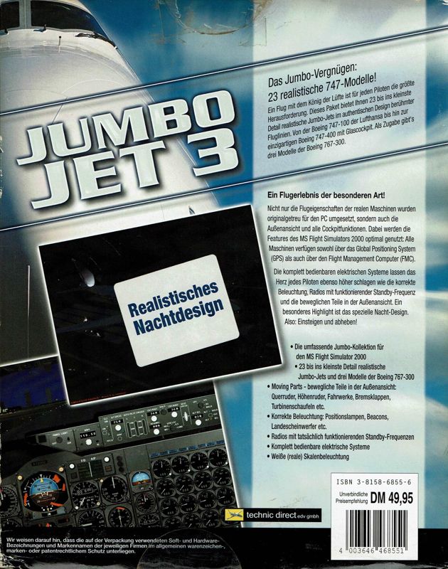 Back Cover for Jumbo Jet 3 (Windows)